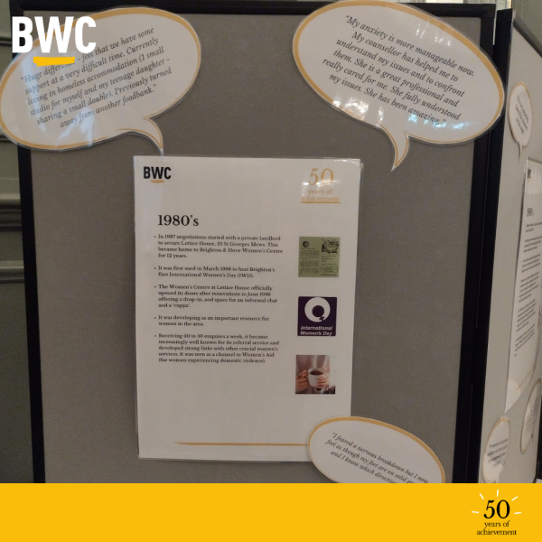 BWC Timeline showing 50 Years  of BWC's History