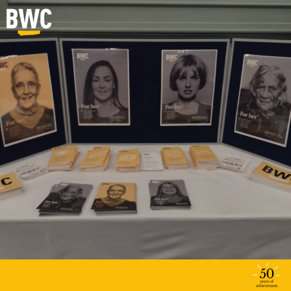 BWC's Information Table with leaflets and posters