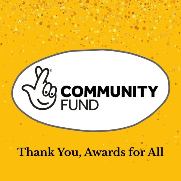 Image shows national lotter logo, and reads 'Thank You, Awards for All'